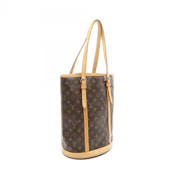 LOUIS VUITTON Authentic Brown Monogram Leather Shoulder Bag
